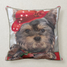 Yorkie Erdbeerkissen