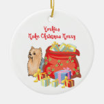 Yorkie frohe Weihnachten Weinachtsornamente
