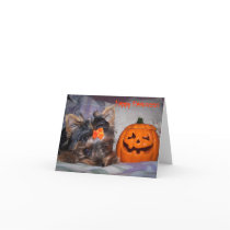 Yorkie Halloween Notecard