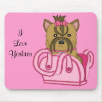 Yorkie im Geldbeutel Mousepad