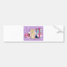 Yorkie kleiden oben an auto sticker