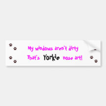 Yorkie oder Autoaufkleber Yorkshires Terrier