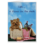 Yorkie Picknick-Korb Karte