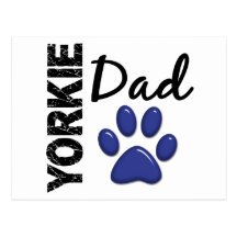 Yorkie Vati 2 Postkarte