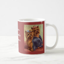 Yorkshire-Terrier-Vintager Becher Kaffee Tasse