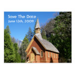 Yosemite-Kirchen-Save the Date Postkarte