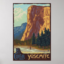 Yosemite Nationalpark, CA - Plakat EL Capitan