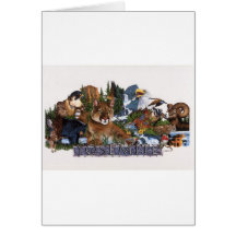 Yosemite-wild lebende Tiere Grußkarte