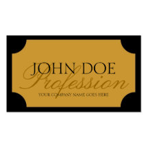 YourJobTitle! Gelbes Gold/kundengerechtes Skript Visitenkarten Vorlage