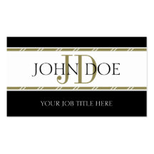 YourJobTitle! Golddesigner Stripes Weiß Visitenkarte