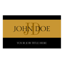 YourJobTitle Stripes Gold Visitenkarten Vorlagen