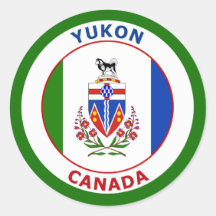 YUKON, KANADA RUNDER AUFKLEBER