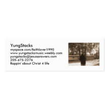 YungStacks Show-Karten Visitenkarten Vorlagen