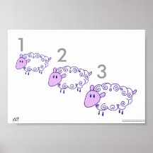 Zählung der Schafe, Lavendel Posterdruck