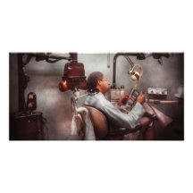 Zahnarzt - wartete den Zahnarzt Photokarten