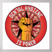 Zahnmedizinische Hygiene ist Power Plakat
