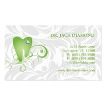 Zahnmedizinisches Visitenkarte-Diamant-Zahn-Logo-G