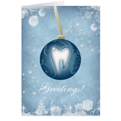 Zahnmedizinisches Weihnachtskarten-Eis-Blau