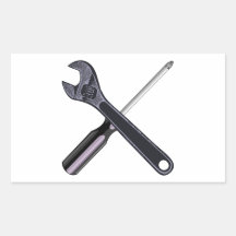 Zange Schraubenzieher gripper screwdriver Rechteckige Sticker