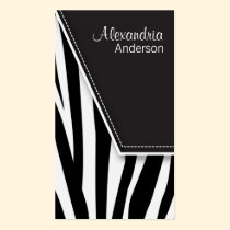 Zany angesagte Zebra-Druck-Geschäfts-Karten (Schwa visitenkarten