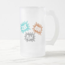 ZAP Bam-KRIEGSGEFANGEN Comic-Ton FX - Orange Kaffee Tasse