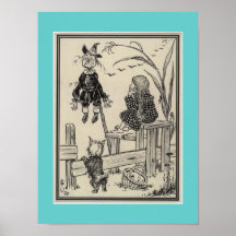 Zauberer von Oz - Dorothy und das Vogelscheuchepla Posterdruck