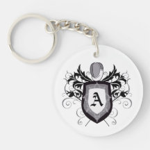 Zaun des Epee-weißen Wappen Keychain