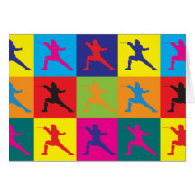 Zaun von Pop-Kunst Grußkarte