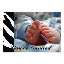 Zebra-Babyparty-Einladung