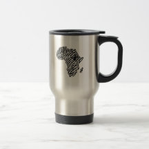 Zebra-Druck-afrikanische Safari-Afrika-Karte Teetasse