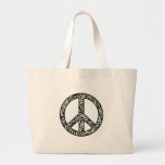 Zebra-Druck-Friedenszeichen-Tasche