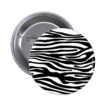 Zebra-Druck-Muster - Schwarzweiss Anstecknadelbutton