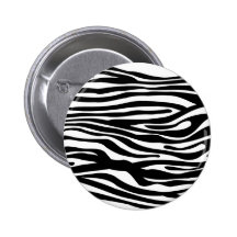 Zebra-Druck-Muster - Schwarzweiss Anstecknadelbutton