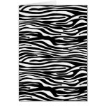 Zebra-Druck-Muster - Schwarzweiss Grußkarte