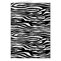 Zebra-Druck-Muster - Schwarzweiss Grußkarte