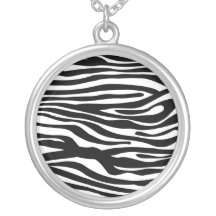 Zebra-Druck-Muster - Schwarzweiss Personalisierter Schmuck