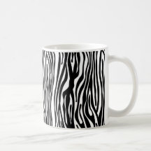 Zebra-Druck-Muster - Schwarzweiss Kaffee Tasse
