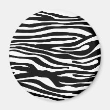Zebra-Druck-Muster - Schwarzweiss Magnete