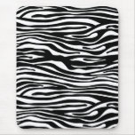 Zebra-Druck-Muster - Schwarzweiss Mousepads
