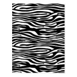 Zebra-Druck-Muster - Schwarzweiss Postkarte