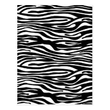 Zebra-Druck-Muster - Schwarzweiss Postkarte