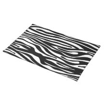 Zebra-Druck-Muster - Schwarzweiss Tisch Sets
