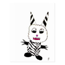 Zebra gremlin postkarte