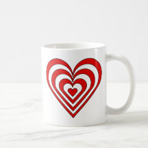 Zebra-Herz-optische Täuschung Kaffeetasse