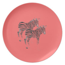 Zebra-Platten-Entwurf Party Teller