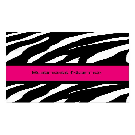 ZEBRA ROSA UND SCHWARZE Visitenkarte
