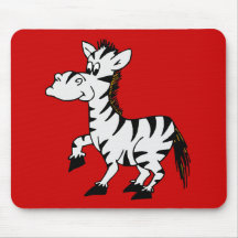 Zebra-Rot-Hintergrund Mauspads