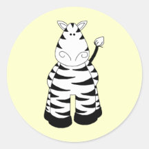 Zebra Runder Aufkleber