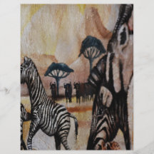 Zebra-Wandgemälde Flyerdesign