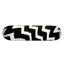Zebra-Zickzack Skateboarddeck